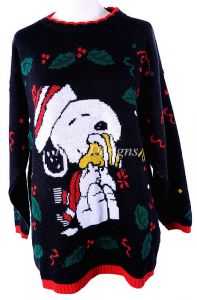 Ugly Tacky Christmas SNOOPY Woodstock Sweater Sz M